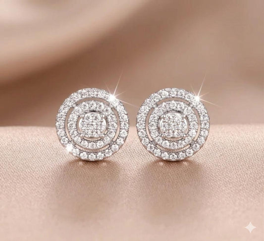 Studs Plateados - acero rodio