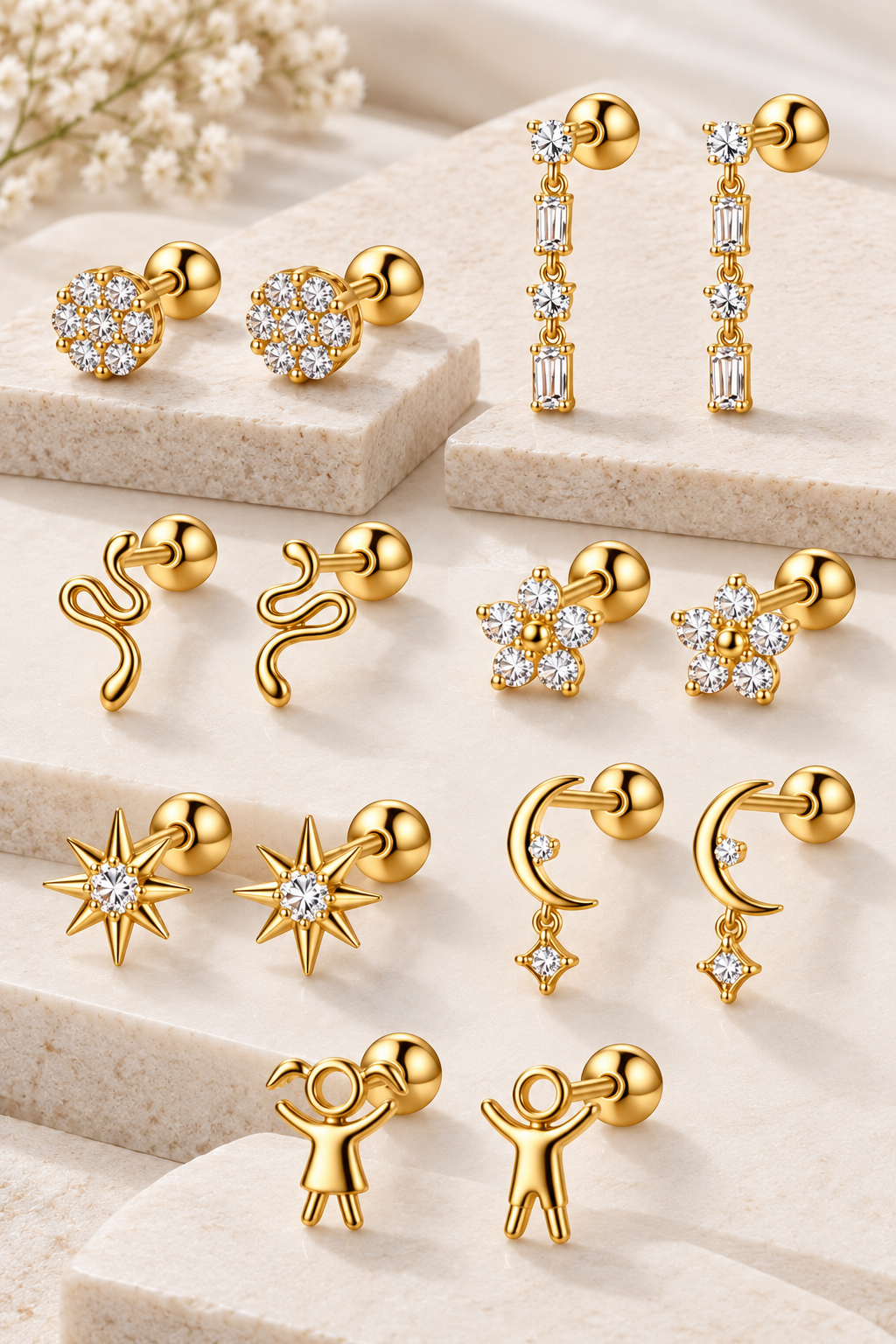 Topitos Oro 10K Europeo - Piercing
