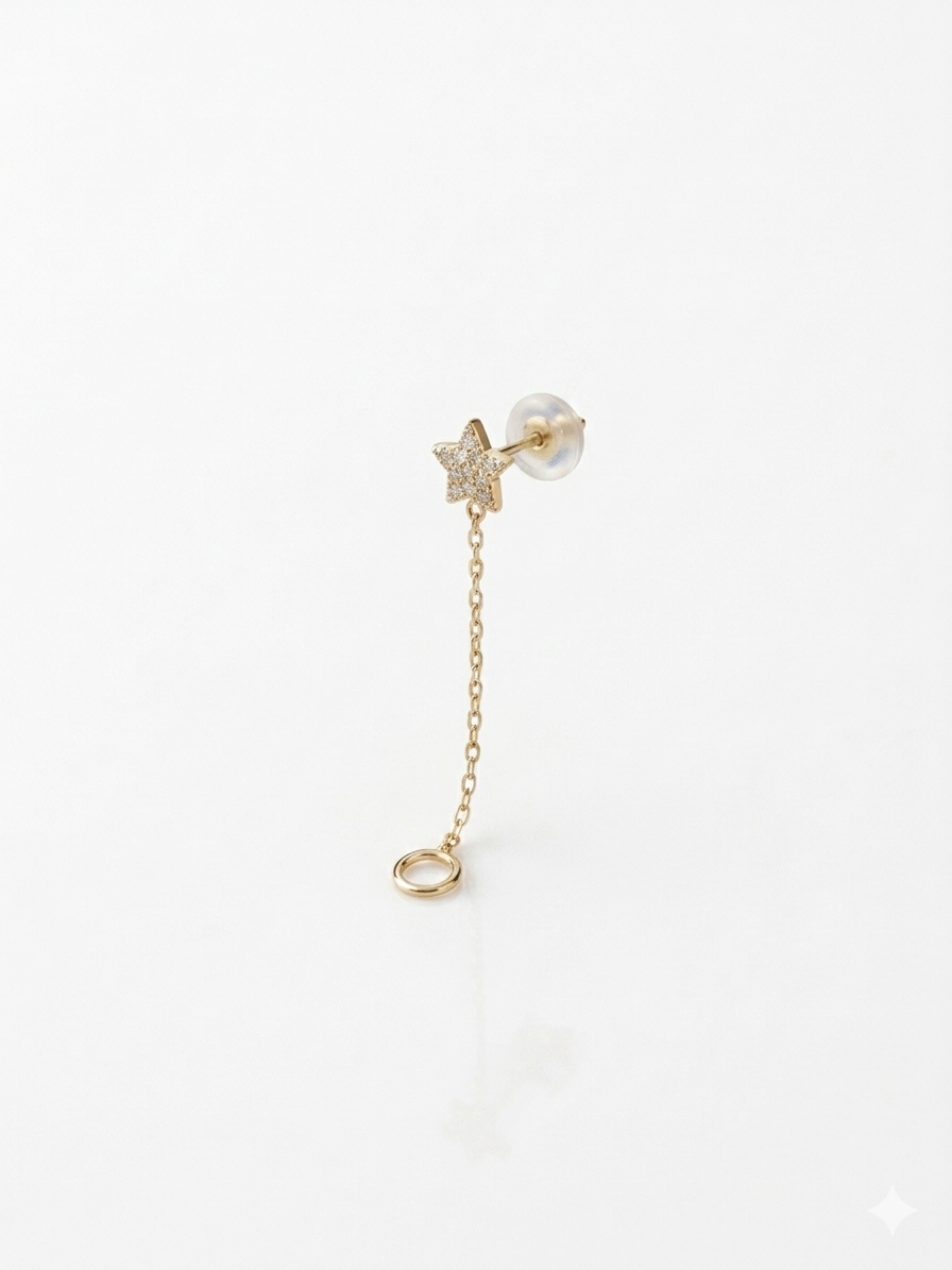 Piercing para orejas 14K variados