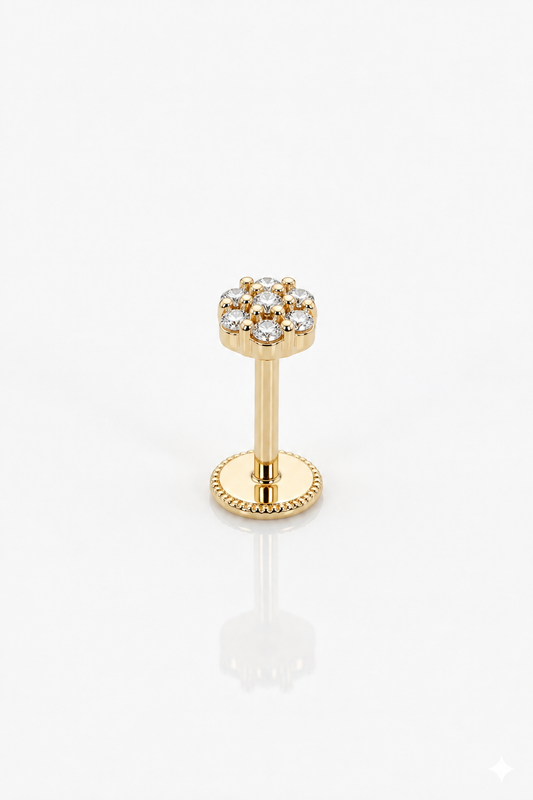 Piercing para orejas 14K diseños varios