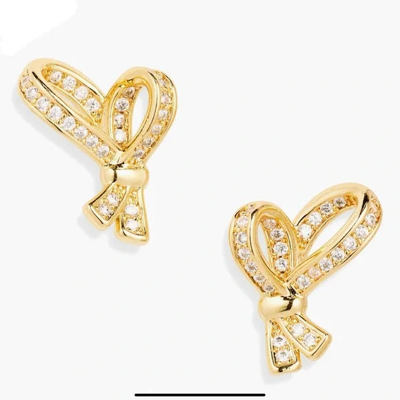 KATE SPADE All Tied Up Bow Stud Earrings in Gold