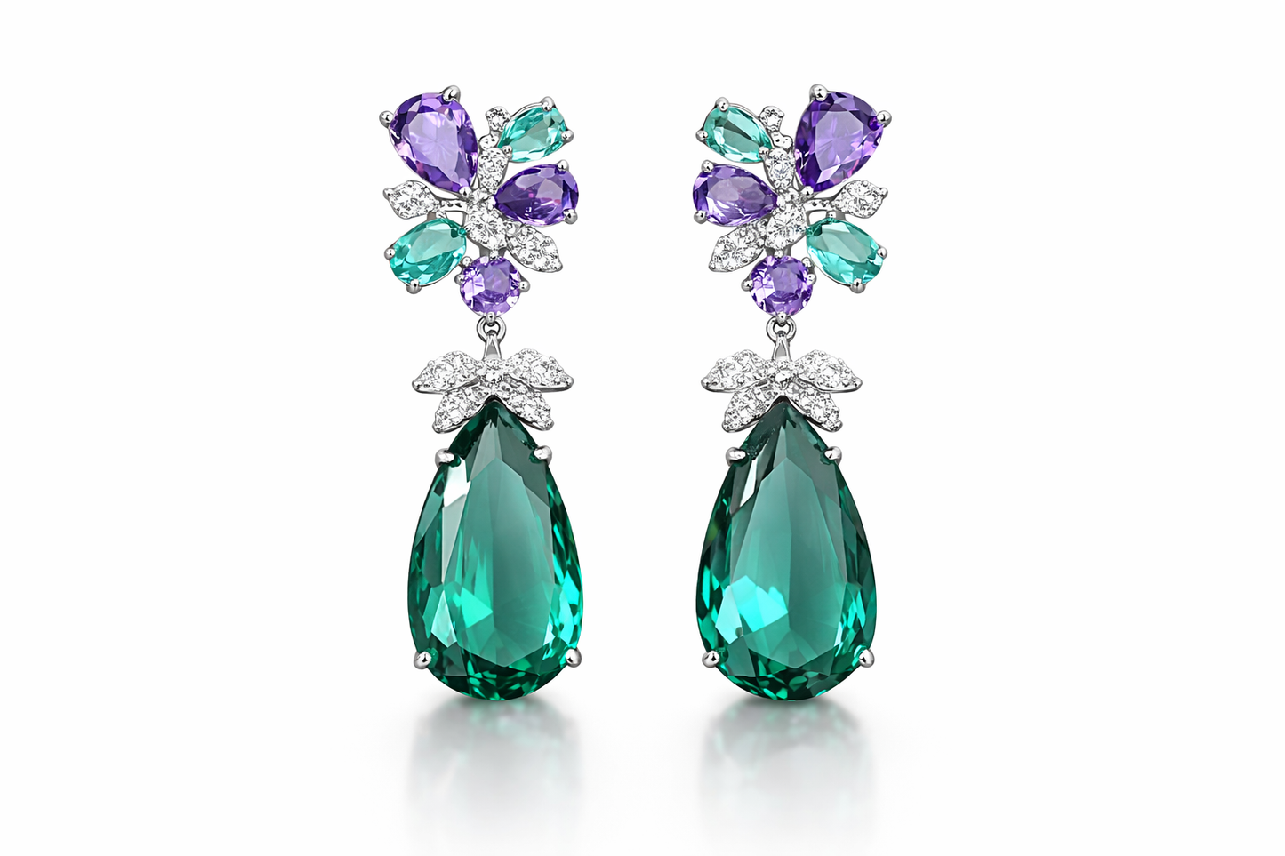 Aretes Emerald Bloom Luxe