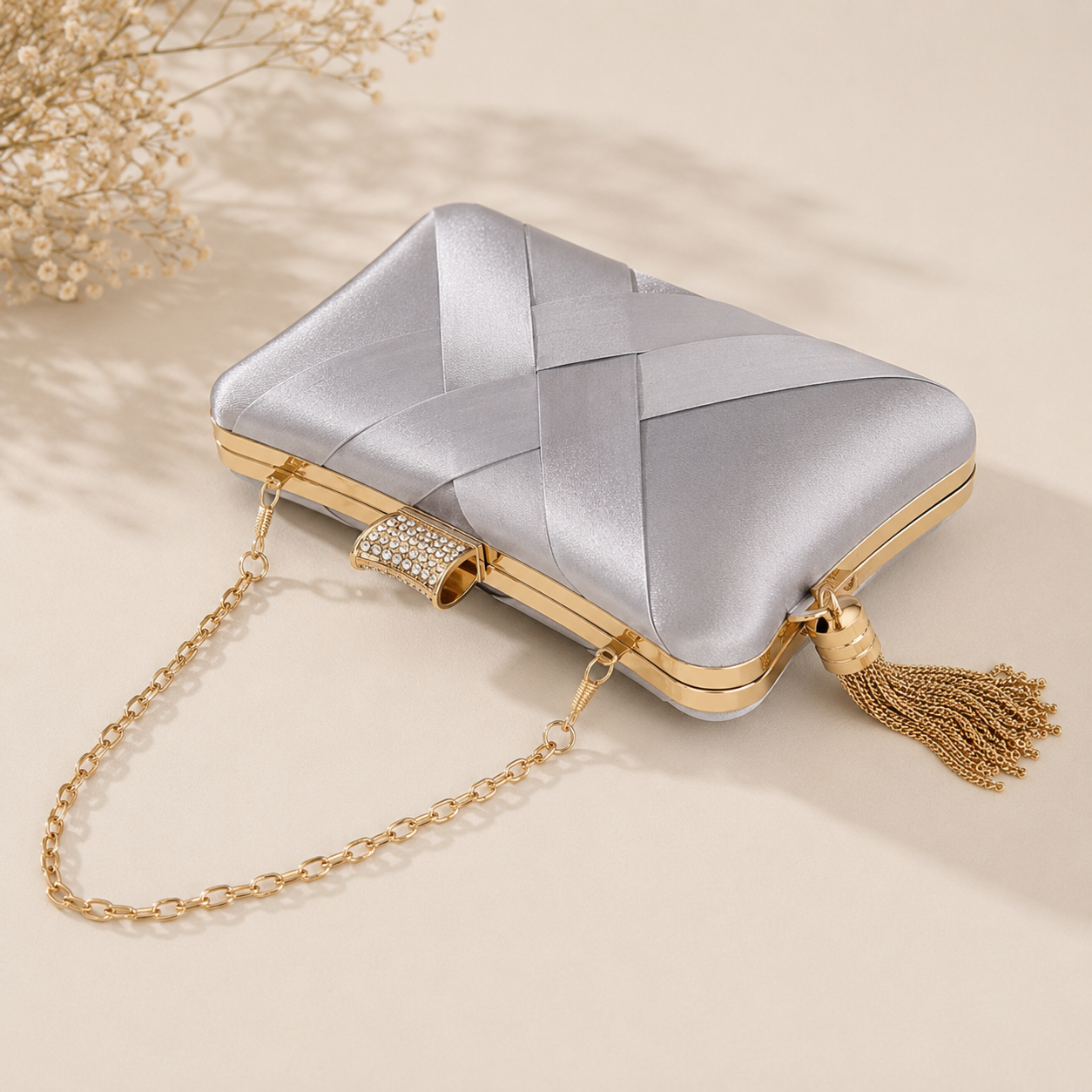 Clutch Luna Plata