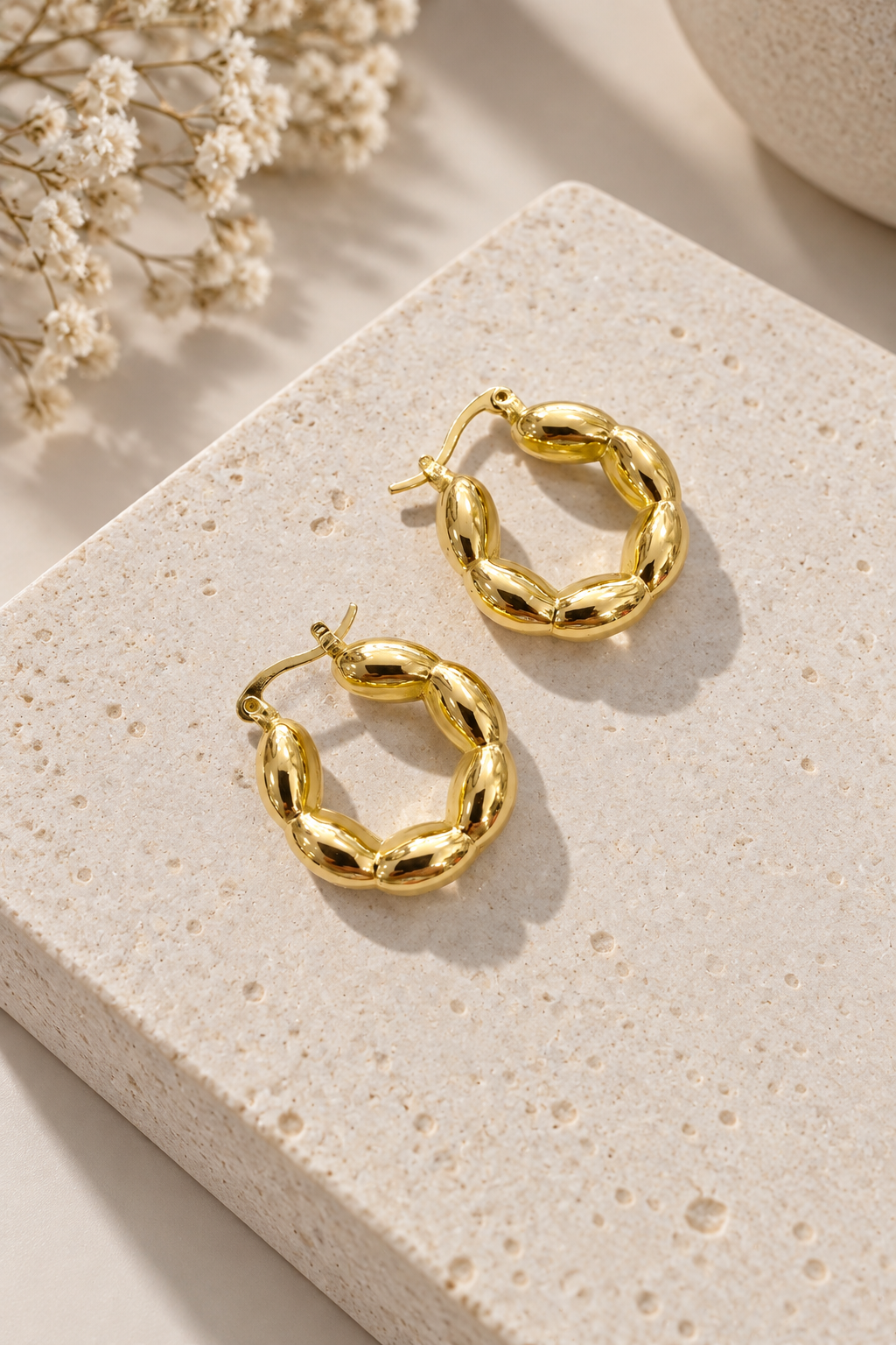 Argollas baño de oro MJ113