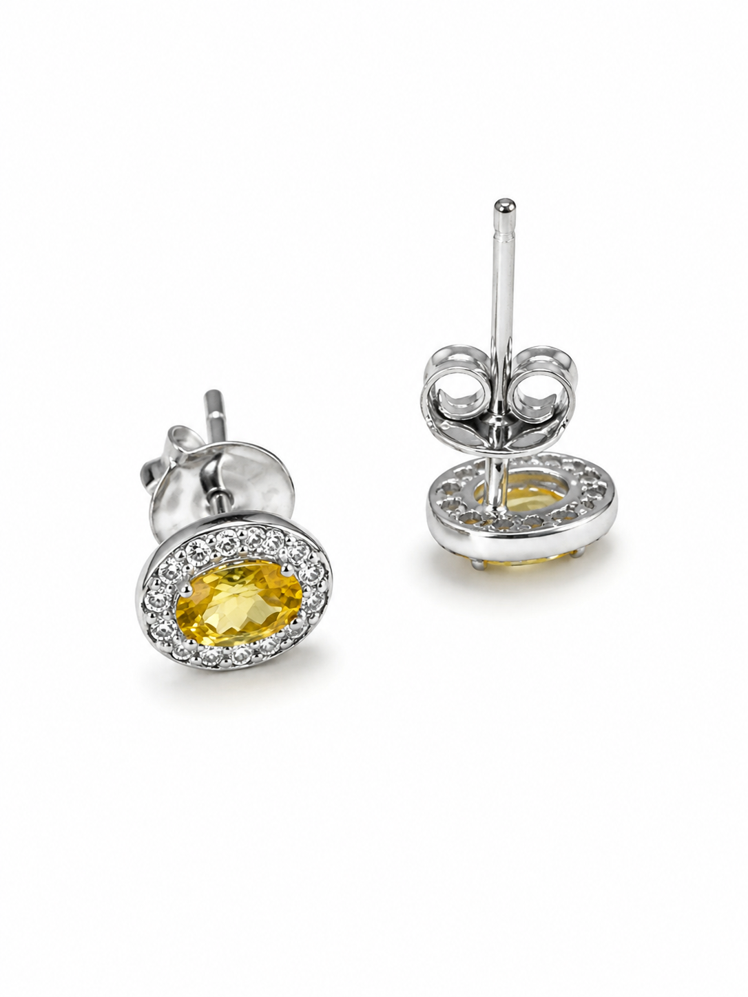 TOPITOS PLATA RODINADA CIRCON TONOS VARIOS BORDE DE CIRCONES BLANCOS