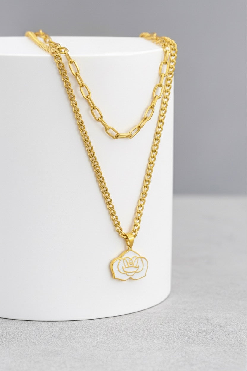 Collar doble Cadena Rose Gold