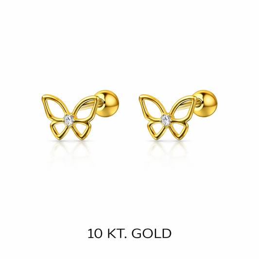 Topito Oro 10k silueta mariposa - Piercing