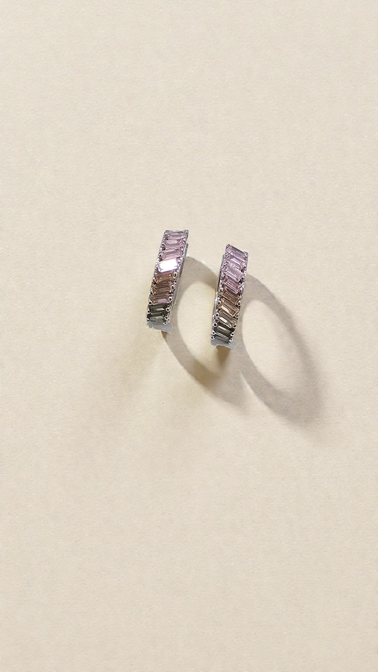 ARETES HUGGIES CON PLATA 925 CON RODIO MJ71