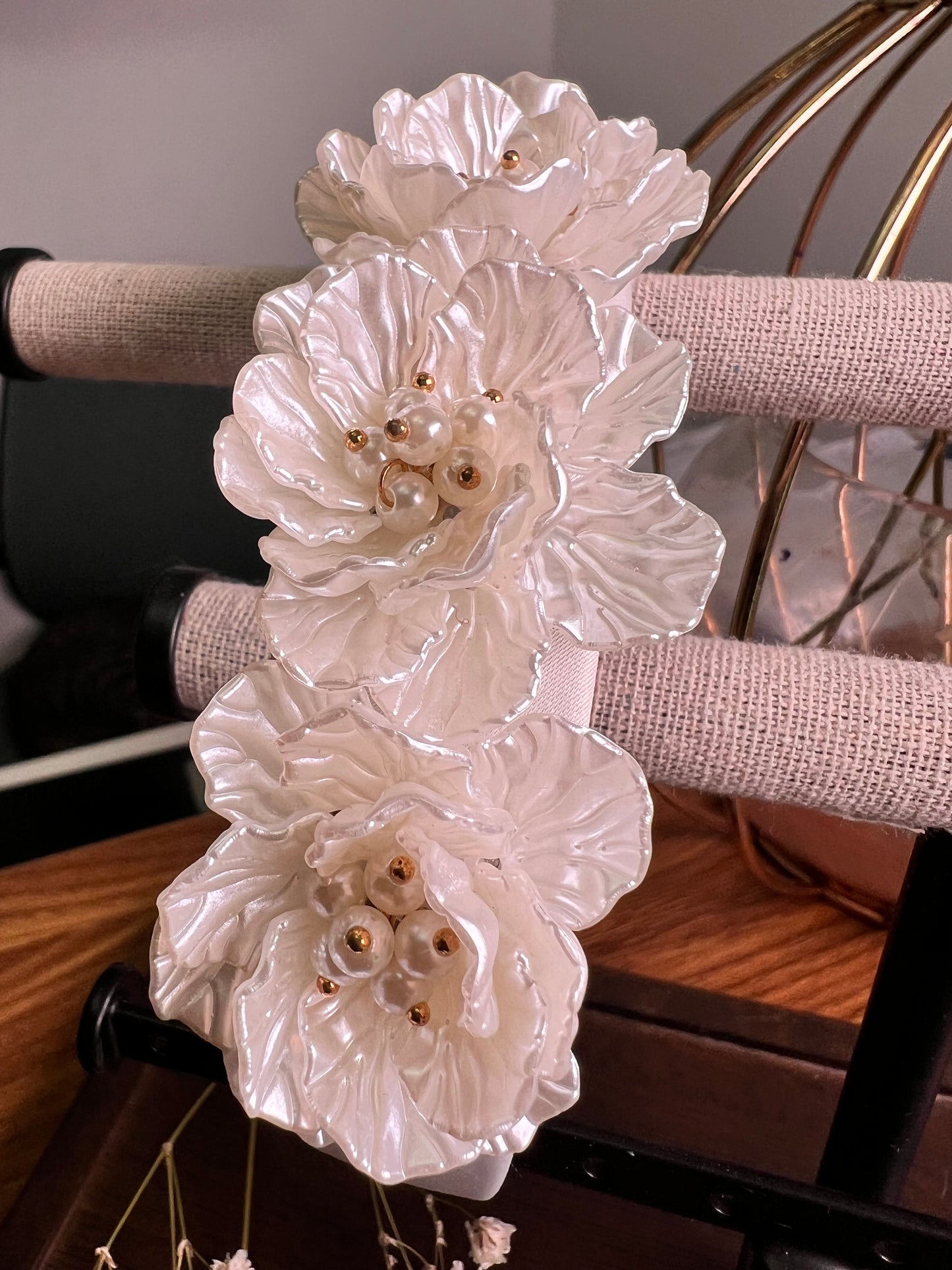 Diadema Satinada con flores