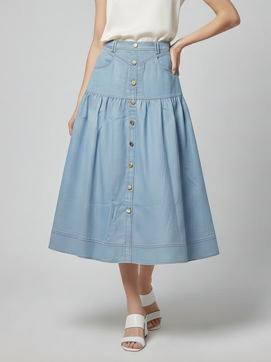 Falda larga jeans