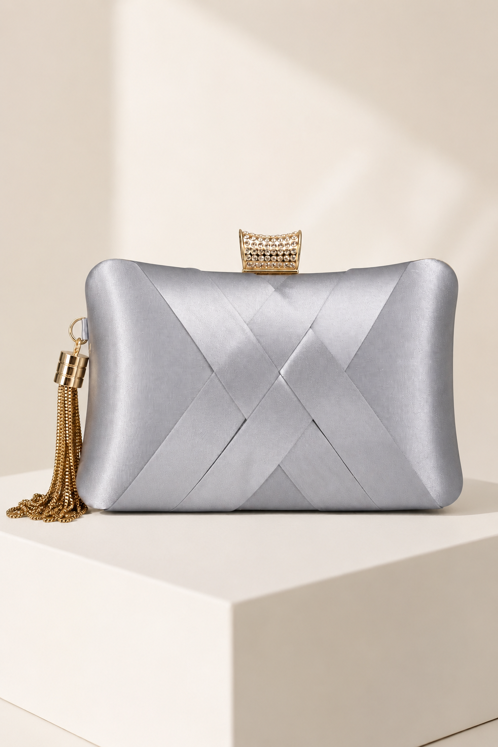 Clutch Luna Plata