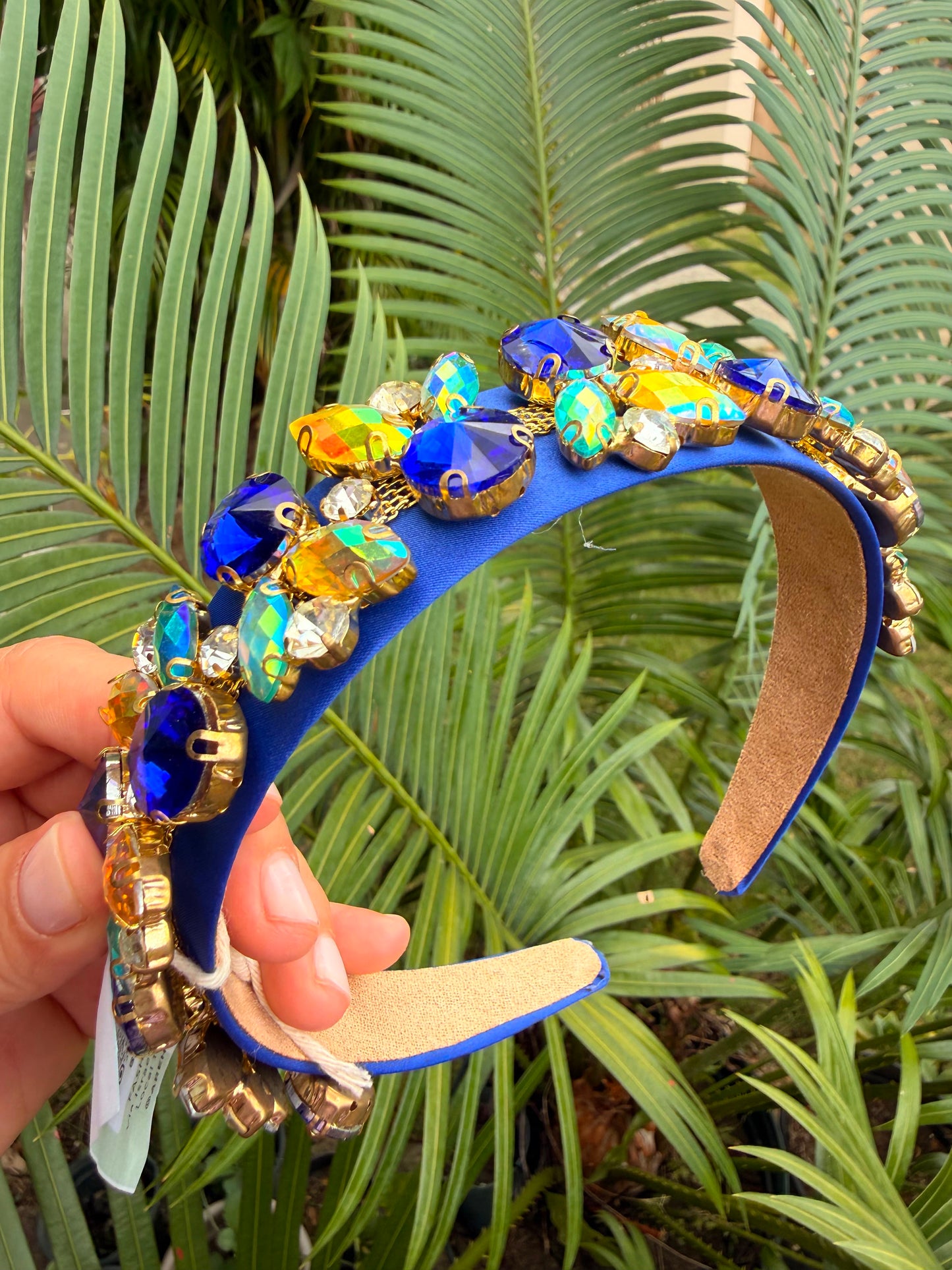 Diadema Azul con Detalles