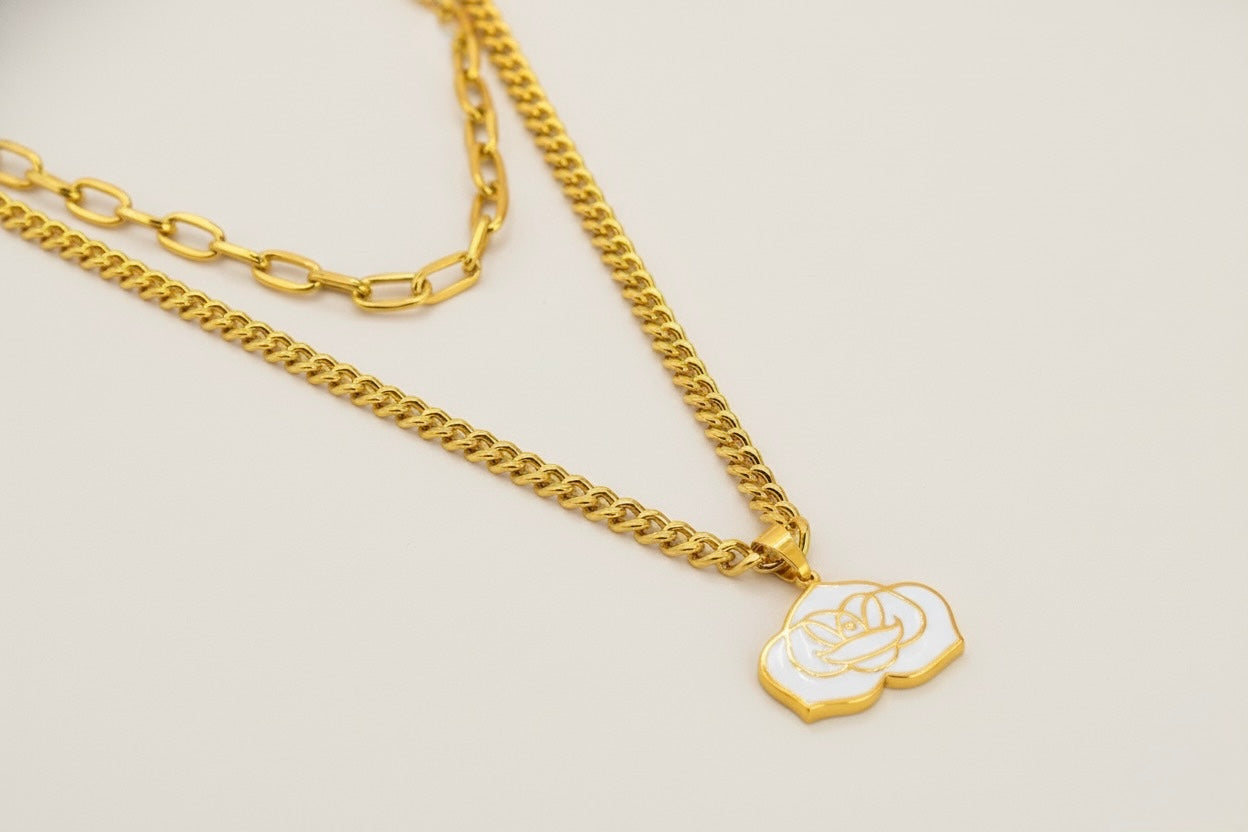 Collar doble Cadena Rose Gold