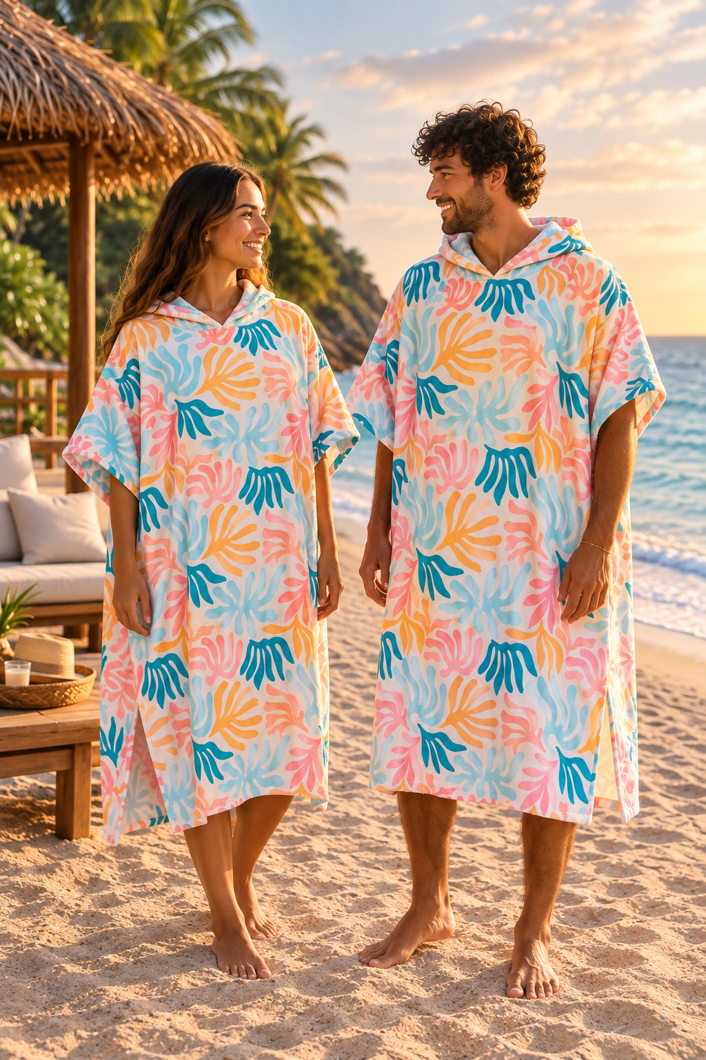 Poncho Adultos Corales