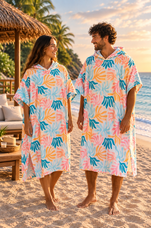 Poncho Adultos Corales