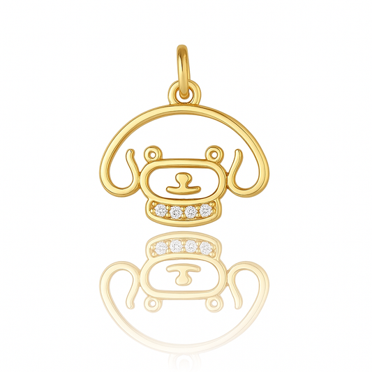 DIJE CARA DE PERRO CON CINCO CIRCONES