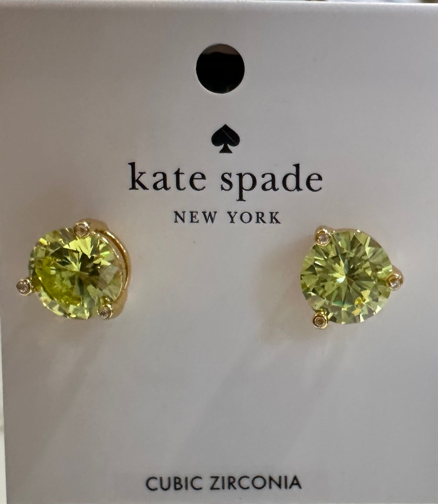 Aretes Kate Spade en tono Verde caña