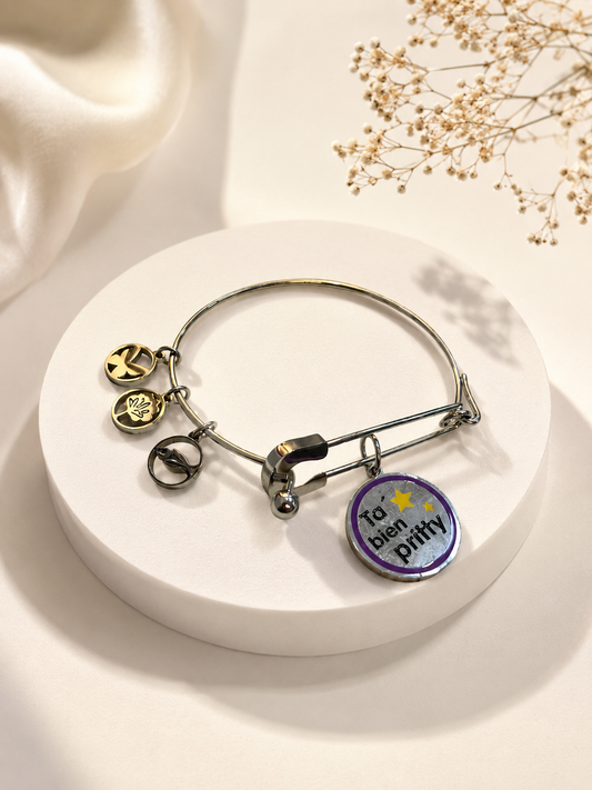 PULSERA PLATEADA TA BIEN PRITTY