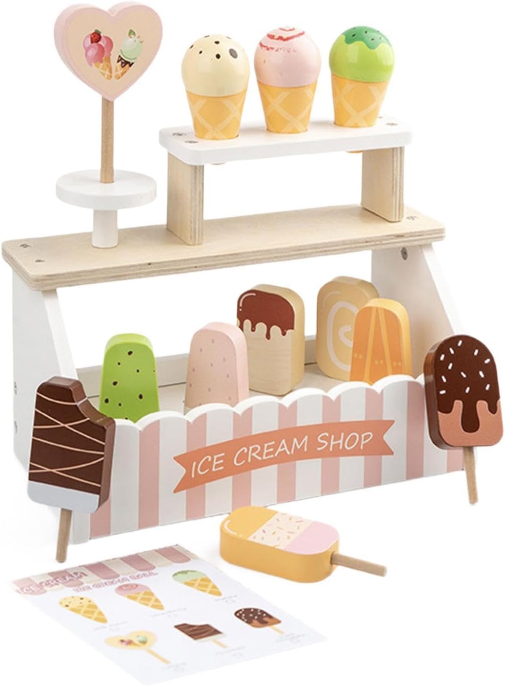 Wooden Ice Cream Shop Blanco
