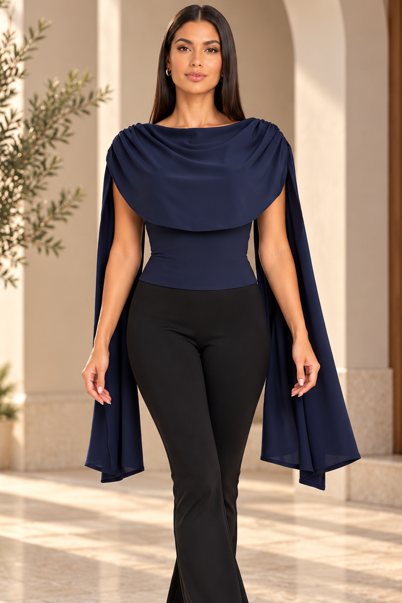 NAVY EVORA TOP