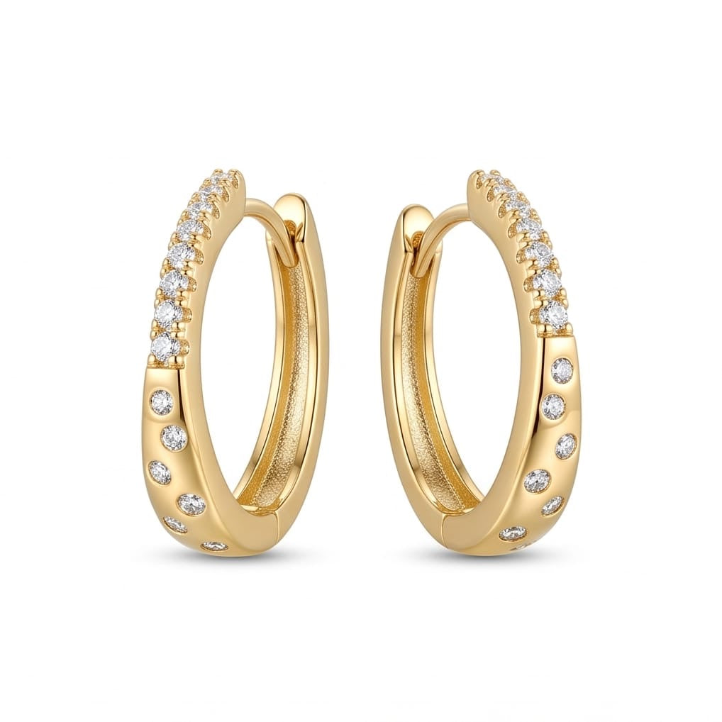 Argollas baño de oro