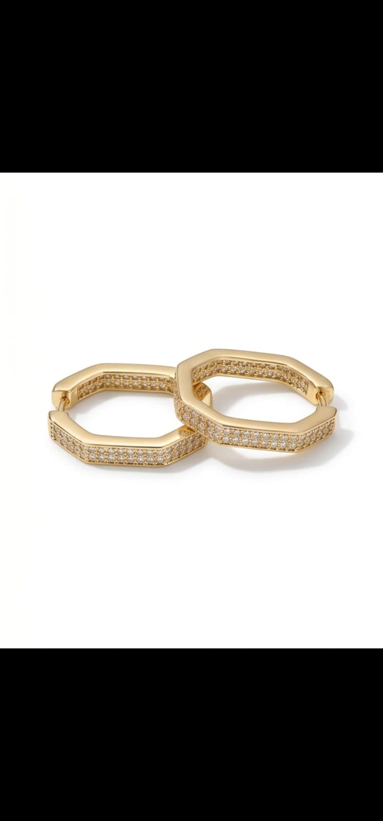 Argollas con brillitos