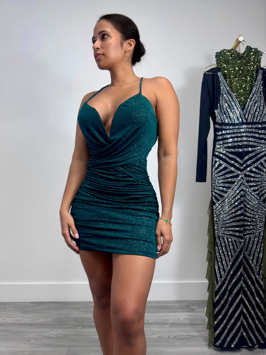 Vestido verde esmeralda