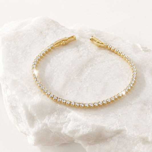TENNIS BRACELET - ACERO Y RODIO
