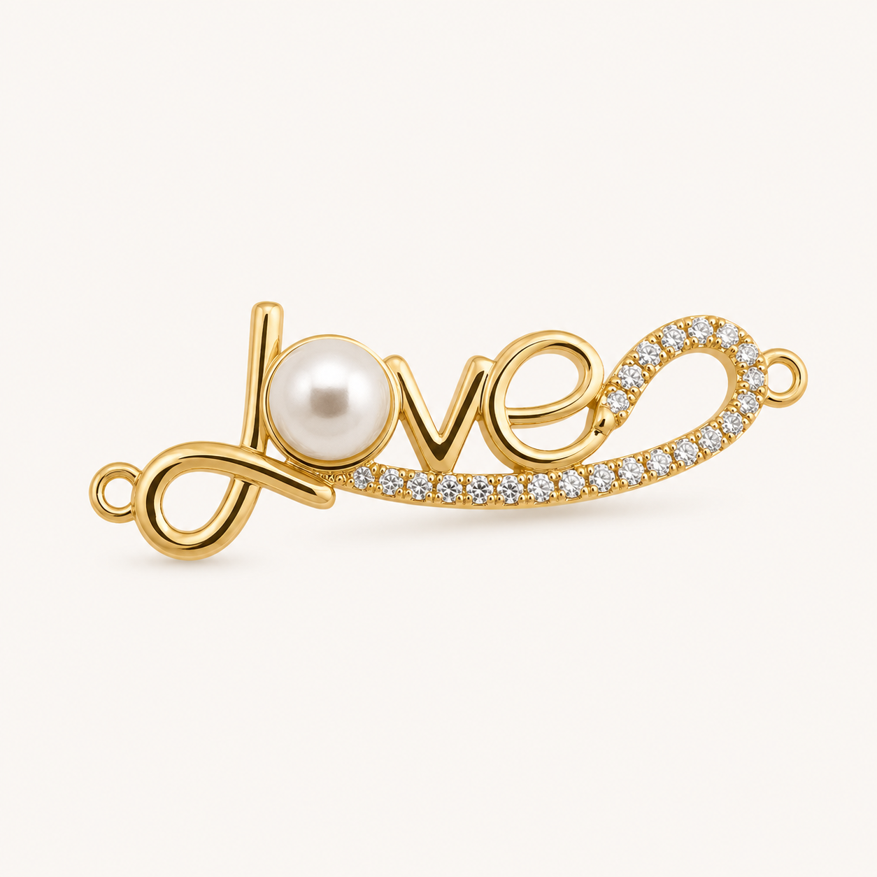 Conector love con perla grande