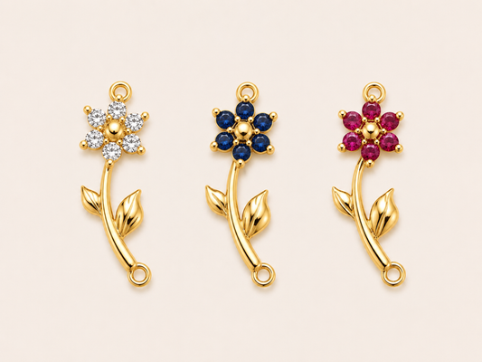 Conector de flores de cristal de colores