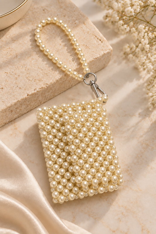 Tarjetero color beige natural