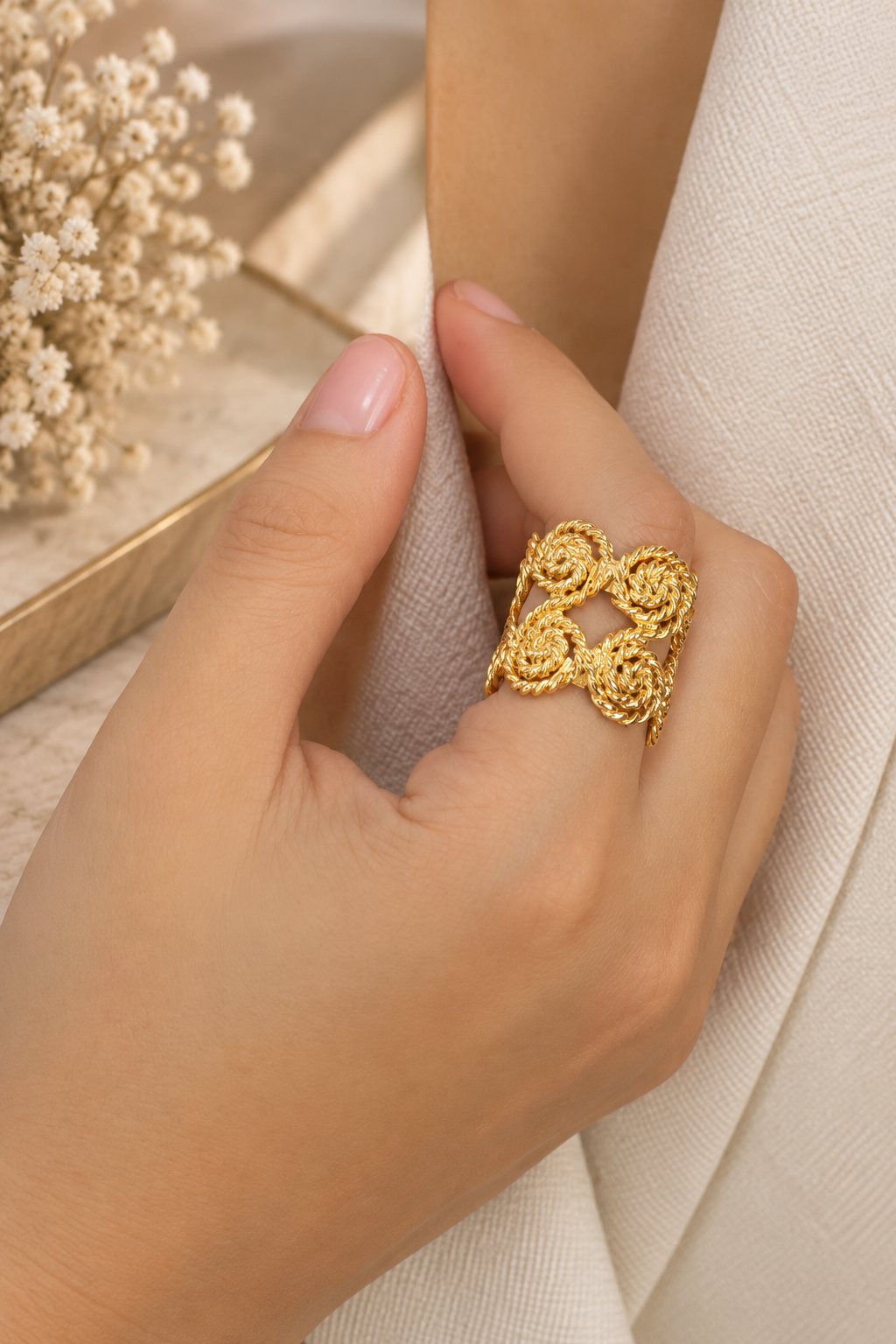 Anillo grueso en espirales