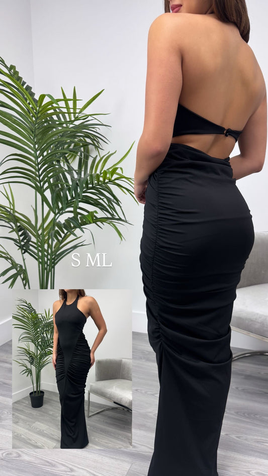 Vestido negro maxi