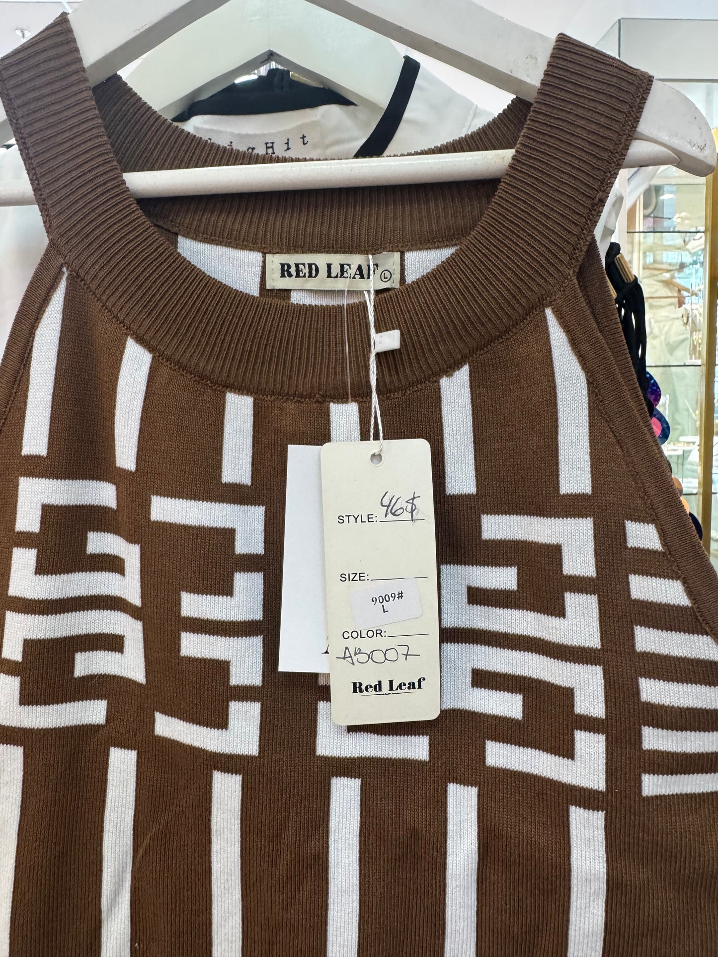Vestido chocolate en KNit