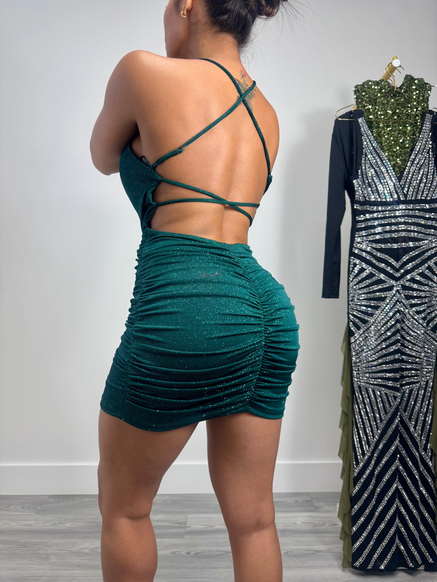 Vestido verde esmeralda