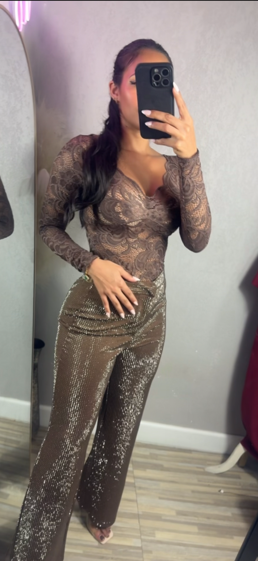 Pantalon full Brillo marron