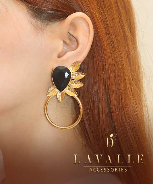 Aretes en bronce media flor