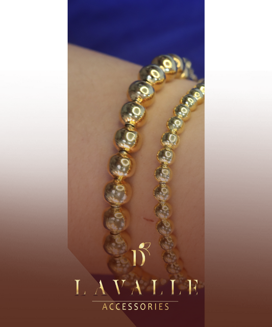 Brazalete balines grandes en bronce