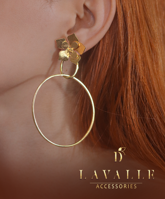 Aretes de argollas en bronce