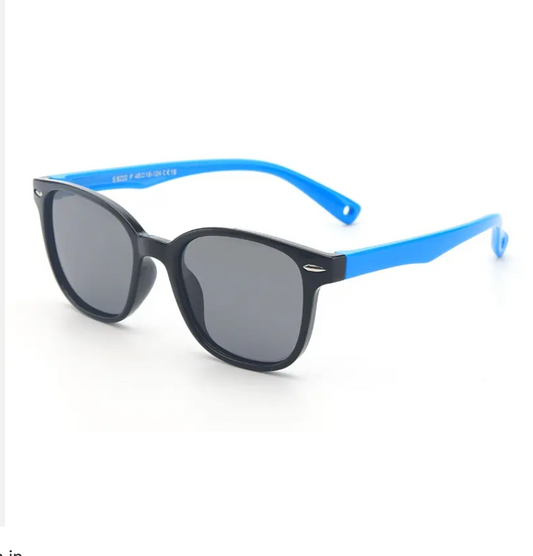 Lentes de Sol Negros y patas azules 2-7 años