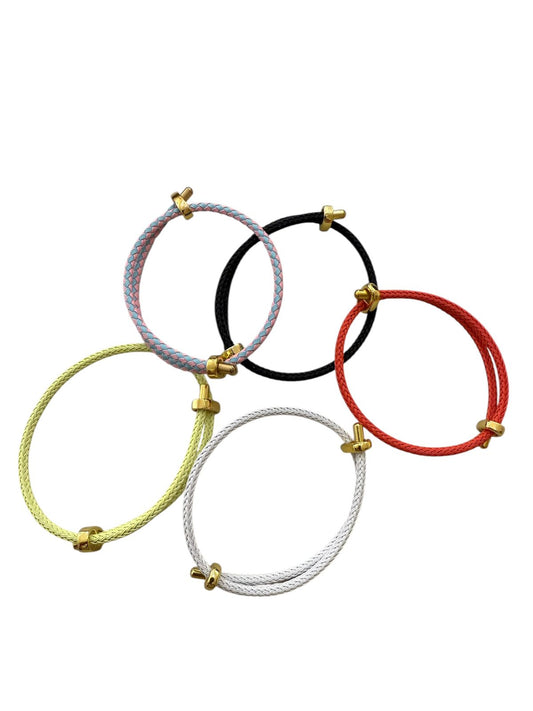 Pulseras ajustable cuerina rigida colores variados