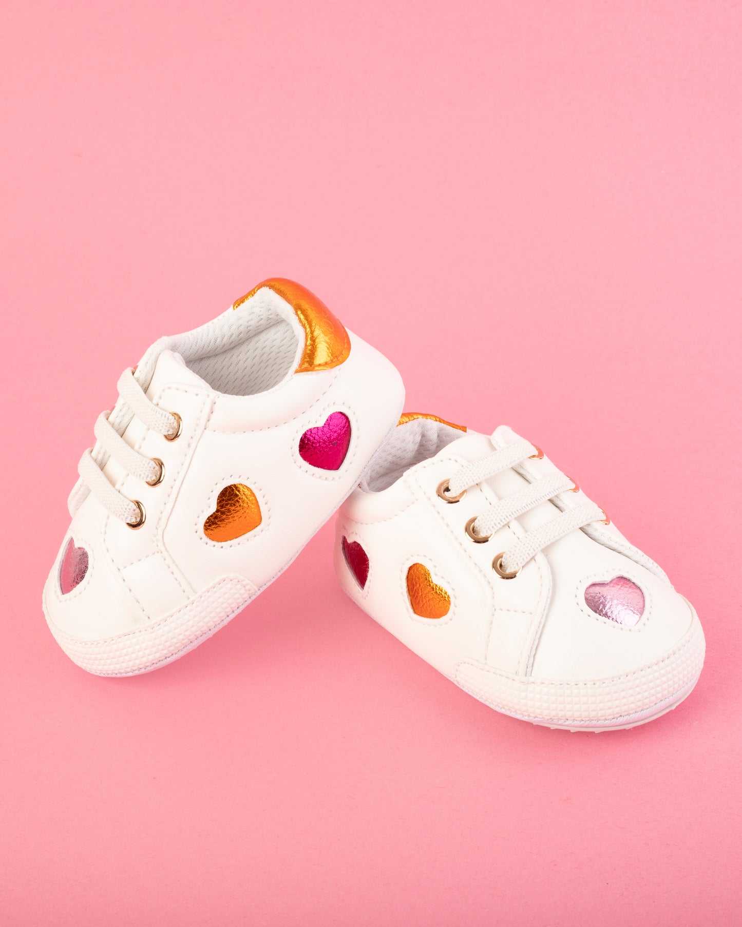 Zapatitos orange hearts