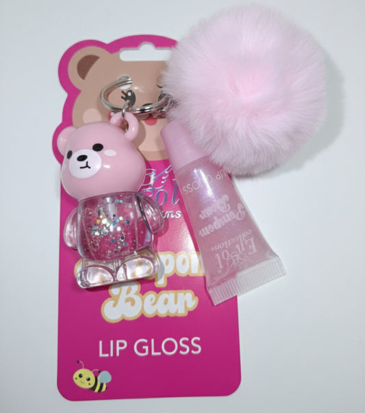Llavero de Osito 2 lips gloss a juego